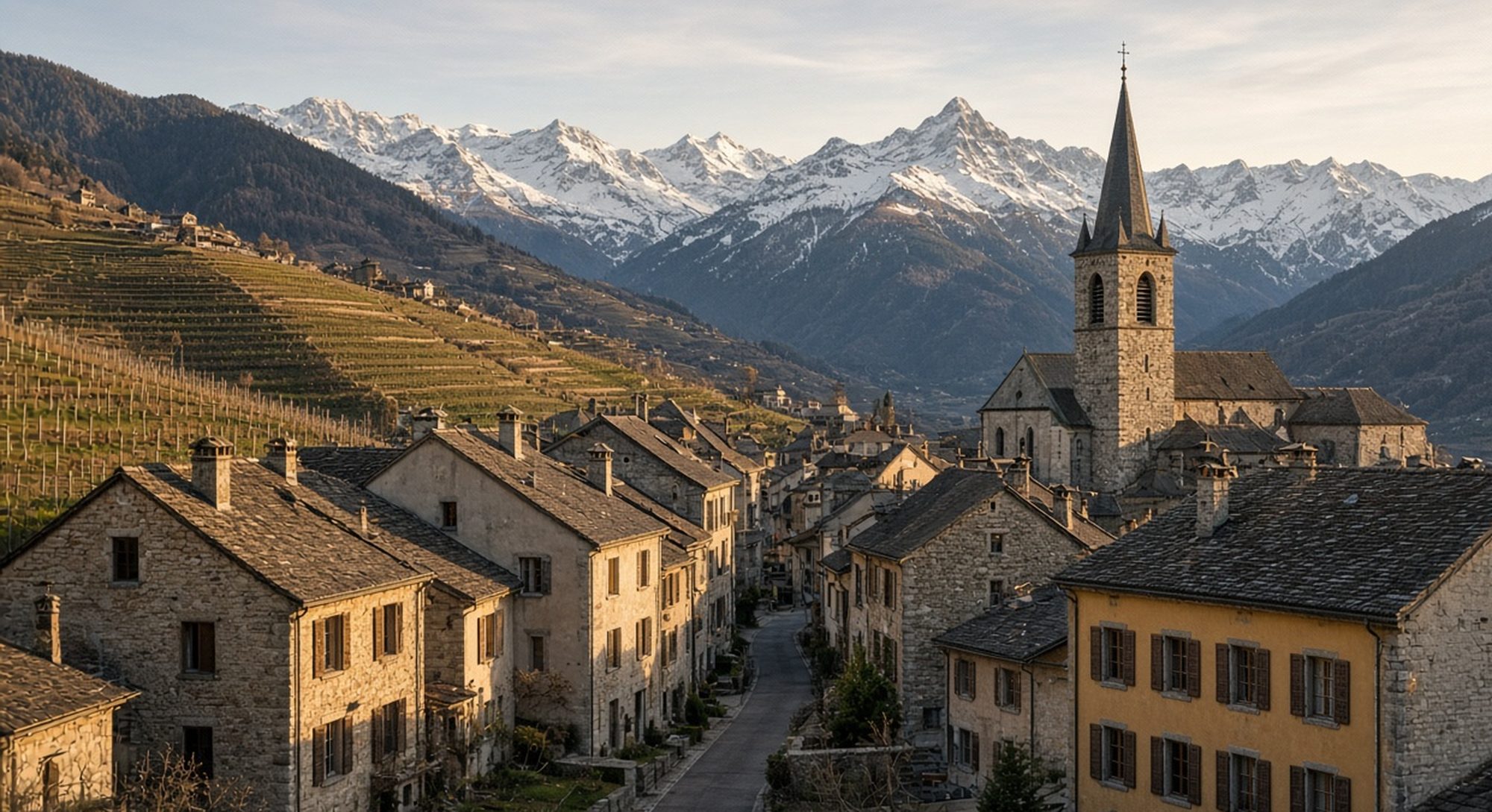 Martigny-Bourg, Valais, site du projet L'Écrin du Bourg